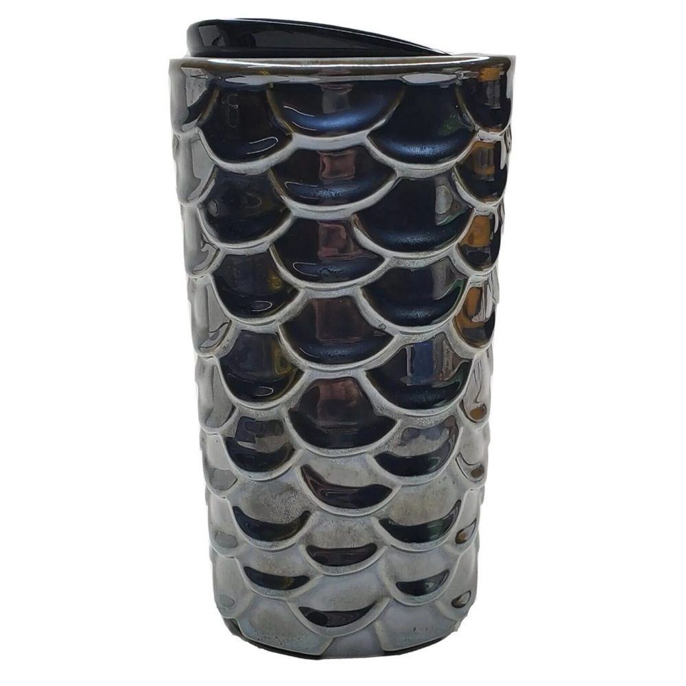 Starbucks Iridescent Mermaid Scale Ceramic Travel Tumbler 10oz